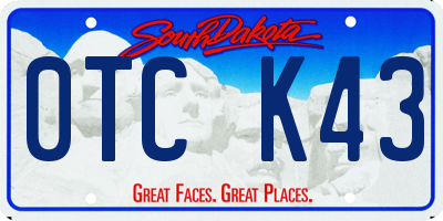 SD license plate 0TCK43
