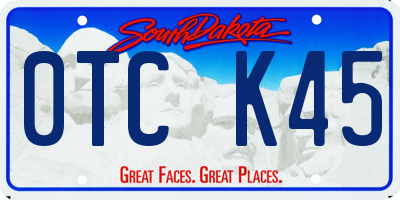 SD license plate 0TCK45