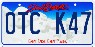 SD license plate 0TCK47