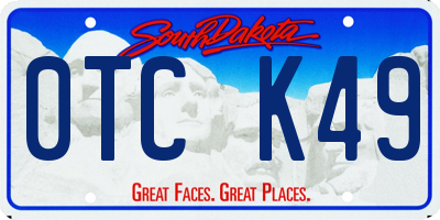 SD license plate 0TCK49