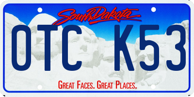 SD license plate 0TCK53