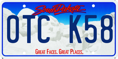 SD license plate 0TCK58