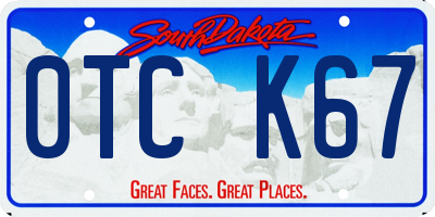 SD license plate 0TCK67