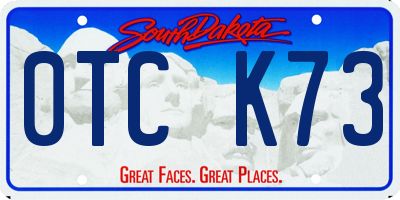 SD license plate 0TCK73