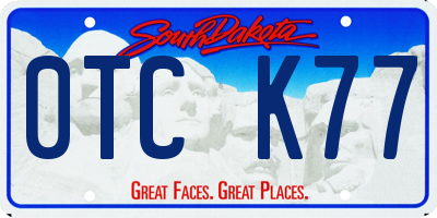 SD license plate 0TCK77