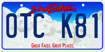 SD license plate 0TCK81