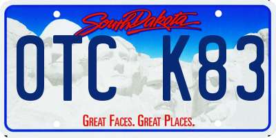 SD license plate 0TCK83