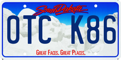 SD license plate 0TCK86