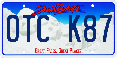 SD license plate 0TCK87