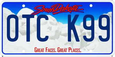 SD license plate 0TCK99