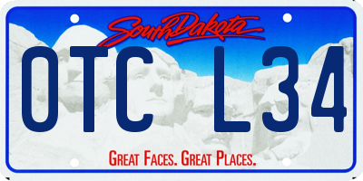 SD license plate 0TCL34