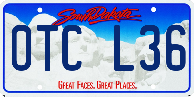 SD license plate 0TCL36