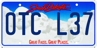 SD license plate 0TCL37