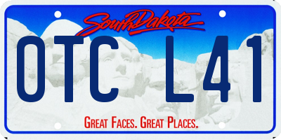 SD license plate 0TCL41