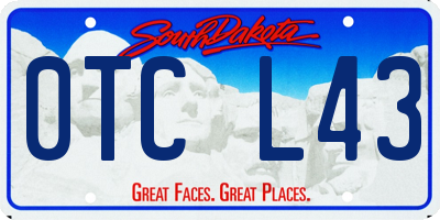 SD license plate 0TCL43