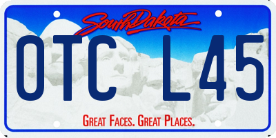 SD license plate 0TCL45