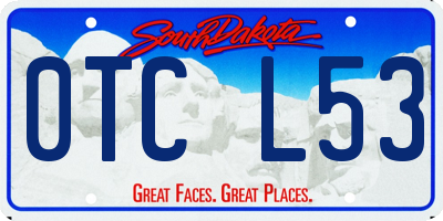 SD license plate 0TCL53