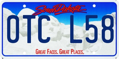 SD license plate 0TCL58