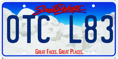 SD license plate 0TCL83