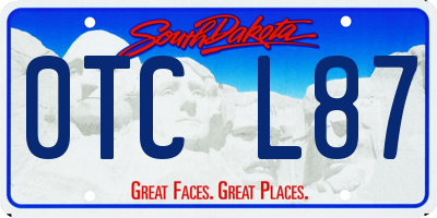 SD license plate 0TCL87