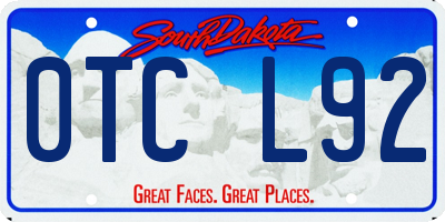 SD license plate 0TCL92