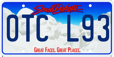 SD license plate 0TCL93