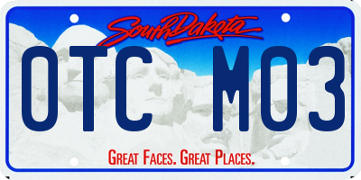 SD license plate 0TCM03