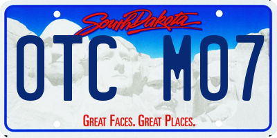 SD license plate 0TCM07
