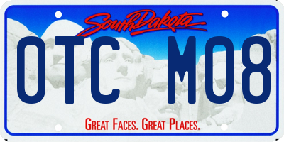 SD license plate 0TCM08