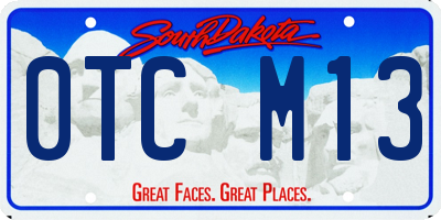 SD license plate 0TCM13