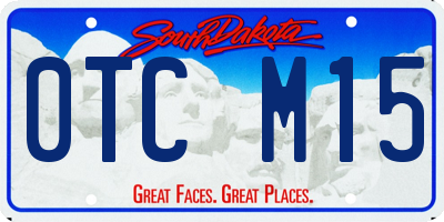 SD license plate 0TCM15