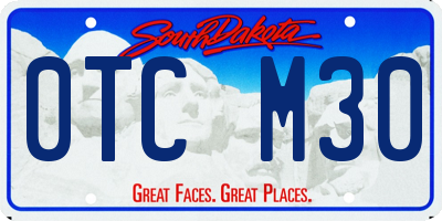 SD license plate 0TCM30