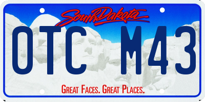 SD license plate 0TCM43