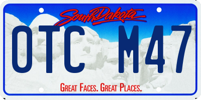 SD license plate 0TCM47