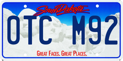SD license plate 0TCM92