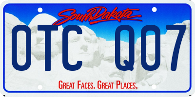 SD license plate 0TCQ07