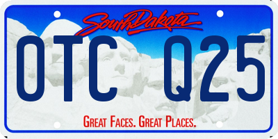 SD license plate 0TCQ25
