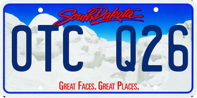 SD license plate 0TCQ26