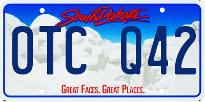 SD license plate 0TCQ42