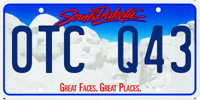 SD license plate 0TCQ43