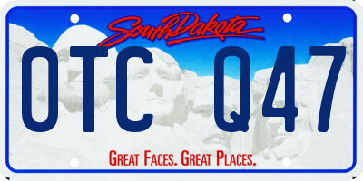 SD license plate 0TCQ47