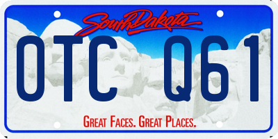 SD license plate 0TCQ61