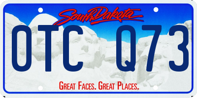 SD license plate 0TCQ73