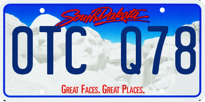 SD license plate 0TCQ78