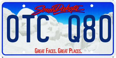 SD license plate 0TCQ80