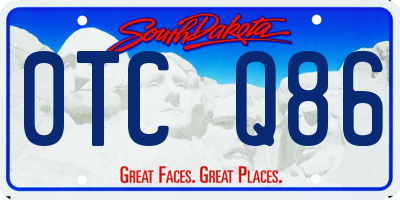 SD license plate 0TCQ86