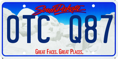 SD license plate 0TCQ87