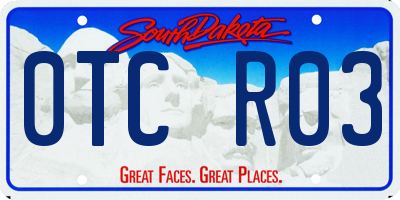 SD license plate 0TCR03