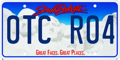 SD license plate 0TCR04