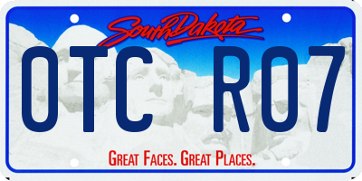 SD license plate 0TCR07